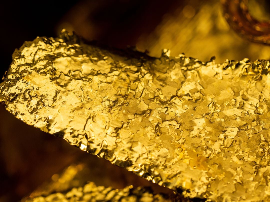 Close up of gold nugget from The Perth Mint