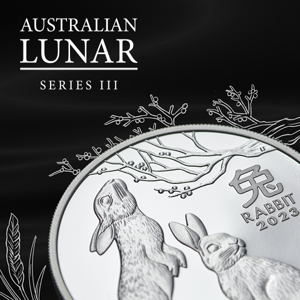 Australian Lunar Series III Year of the Rabbit 2023 1/10oz Gold Bullion