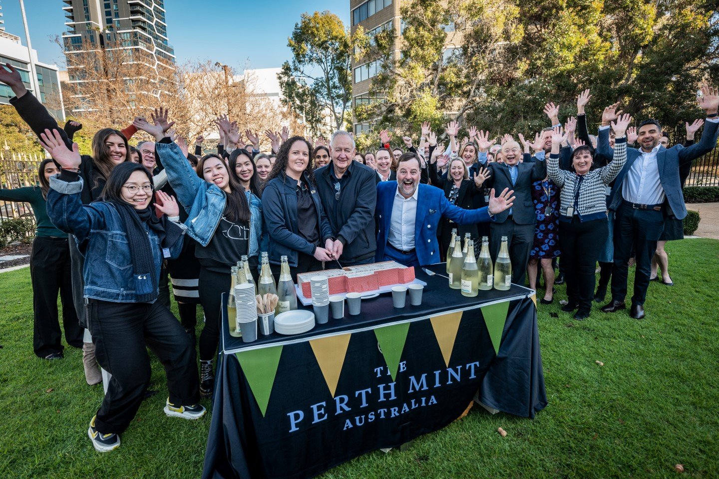 Perth Mint staff celebrating their 125th birthday