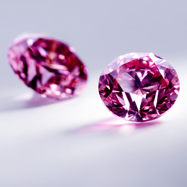 Loose pink diamonds - The Perth Mint