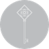 silver key round icon
