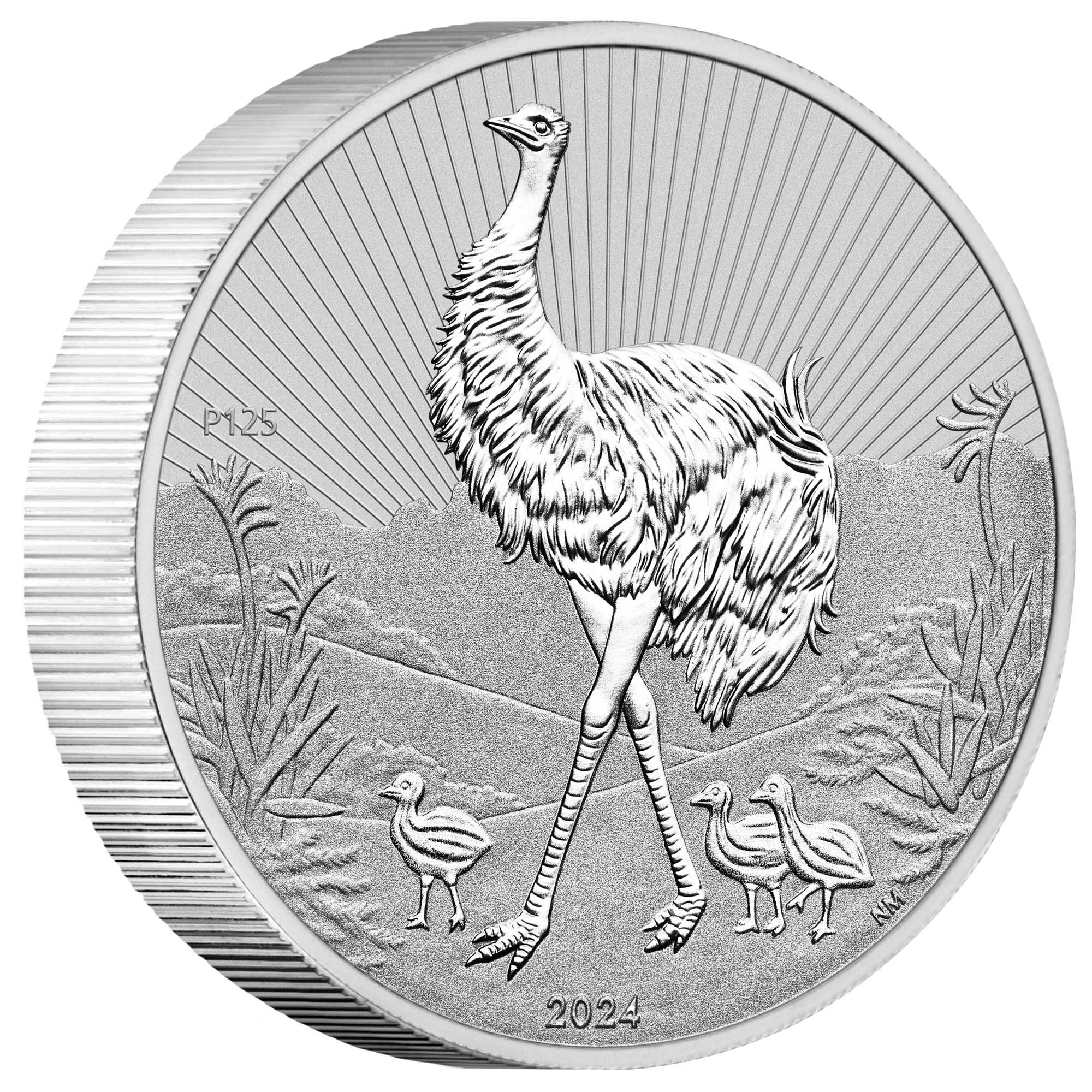 Emu 2024 2oz Silver Piedfort Bullion Coin