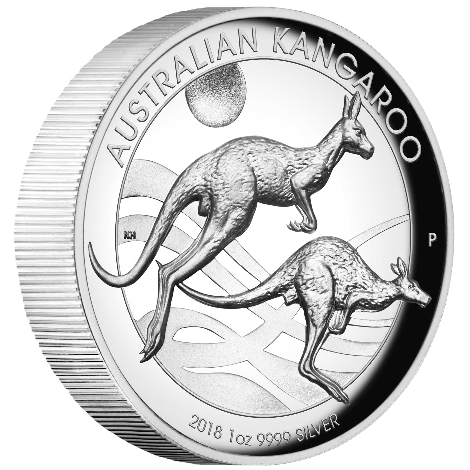 Australian Kangaroo 2018 1oz Silver Proof High Relief Coin