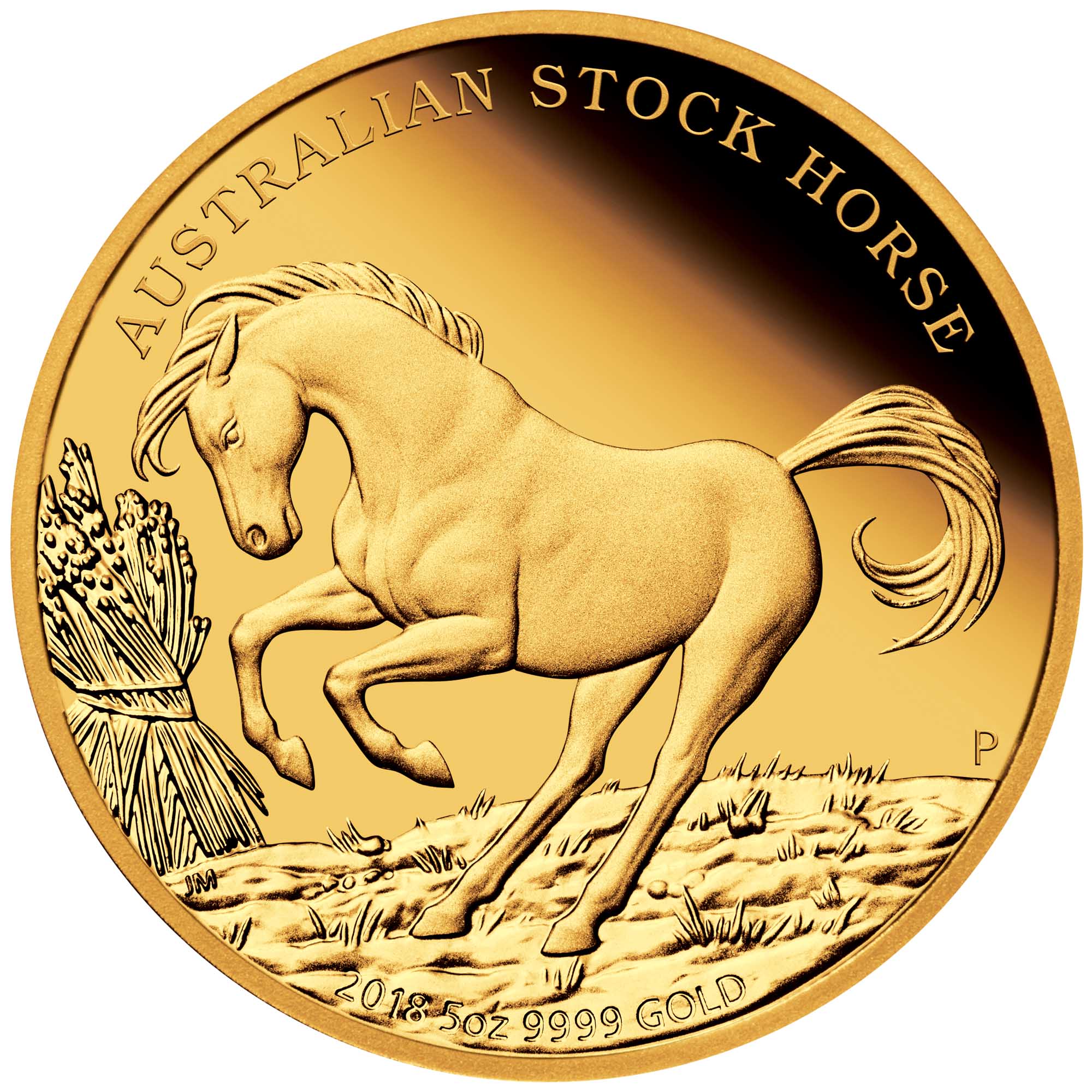 Australian Stock Horse 2018 5oz Gold Proof Coin