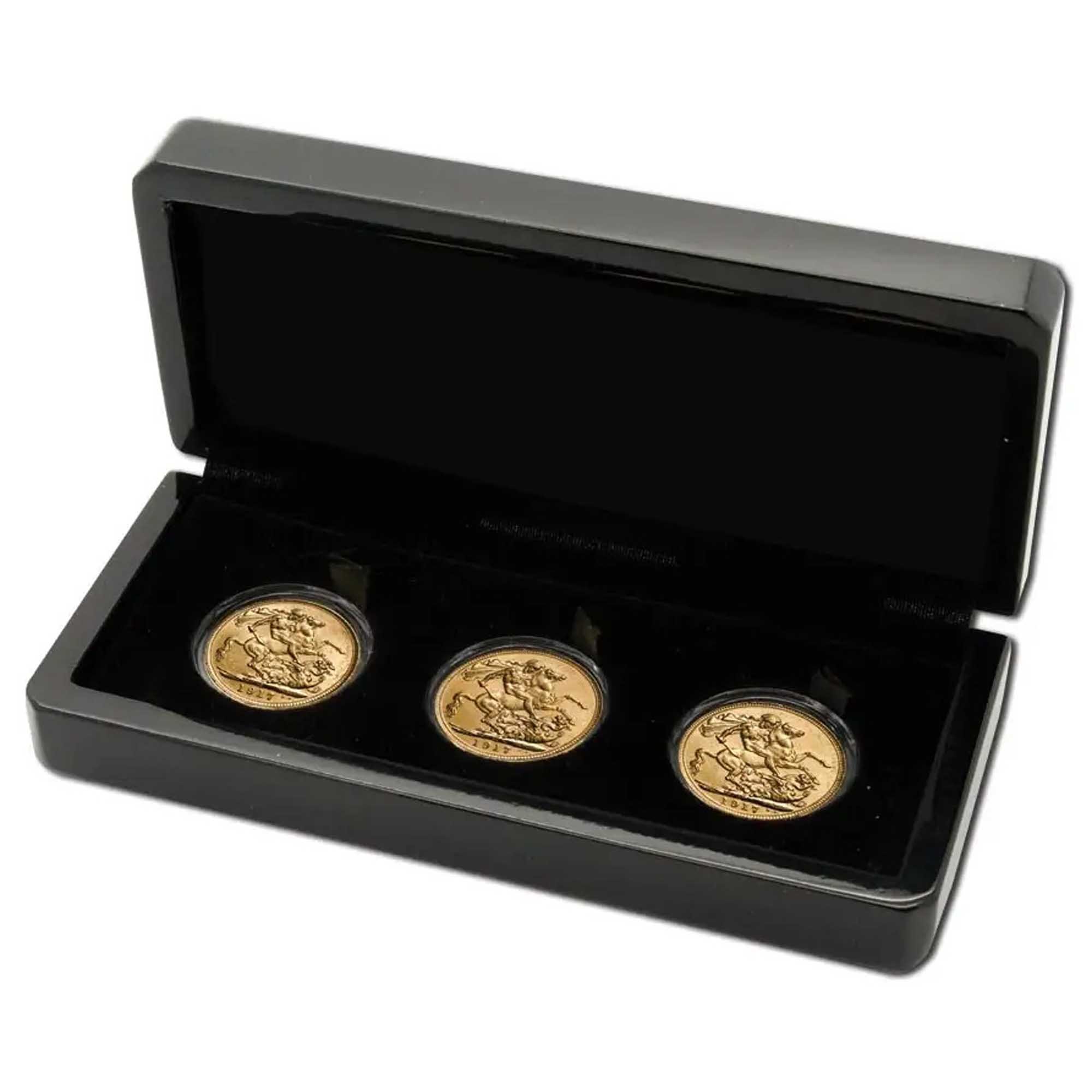 1917 Gold Sovereign Mintmark Trio