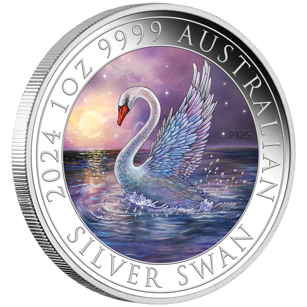 Swan 2024 1oz Silver Coloured Coin