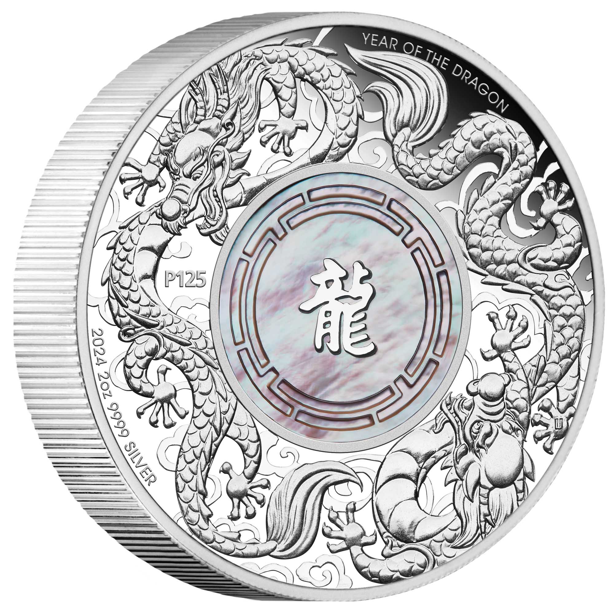 DoubleDragonwithMotherofPearl20242ozSilverProofCoin