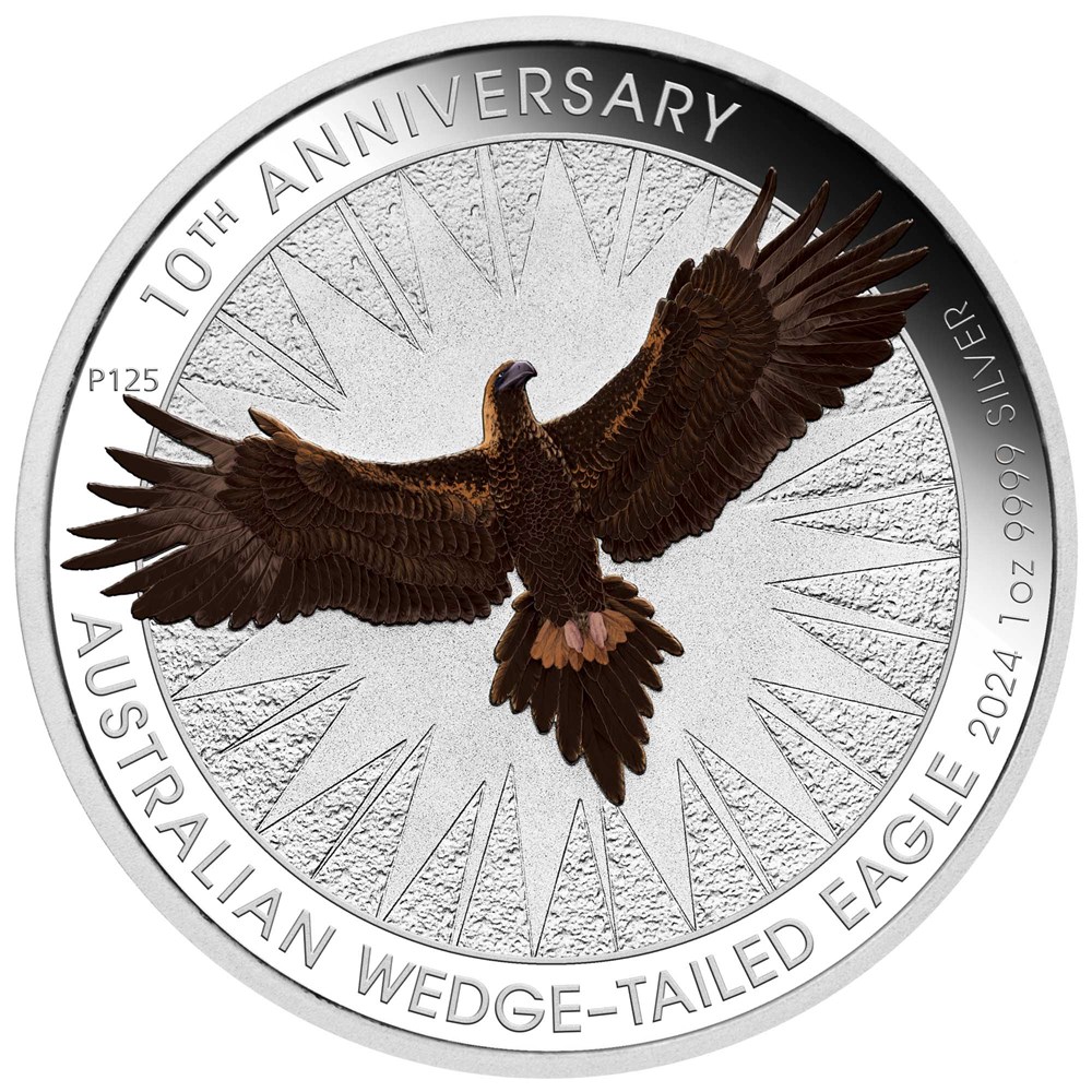 Eagle 2024 1oz Silver Coloured Coin in Card