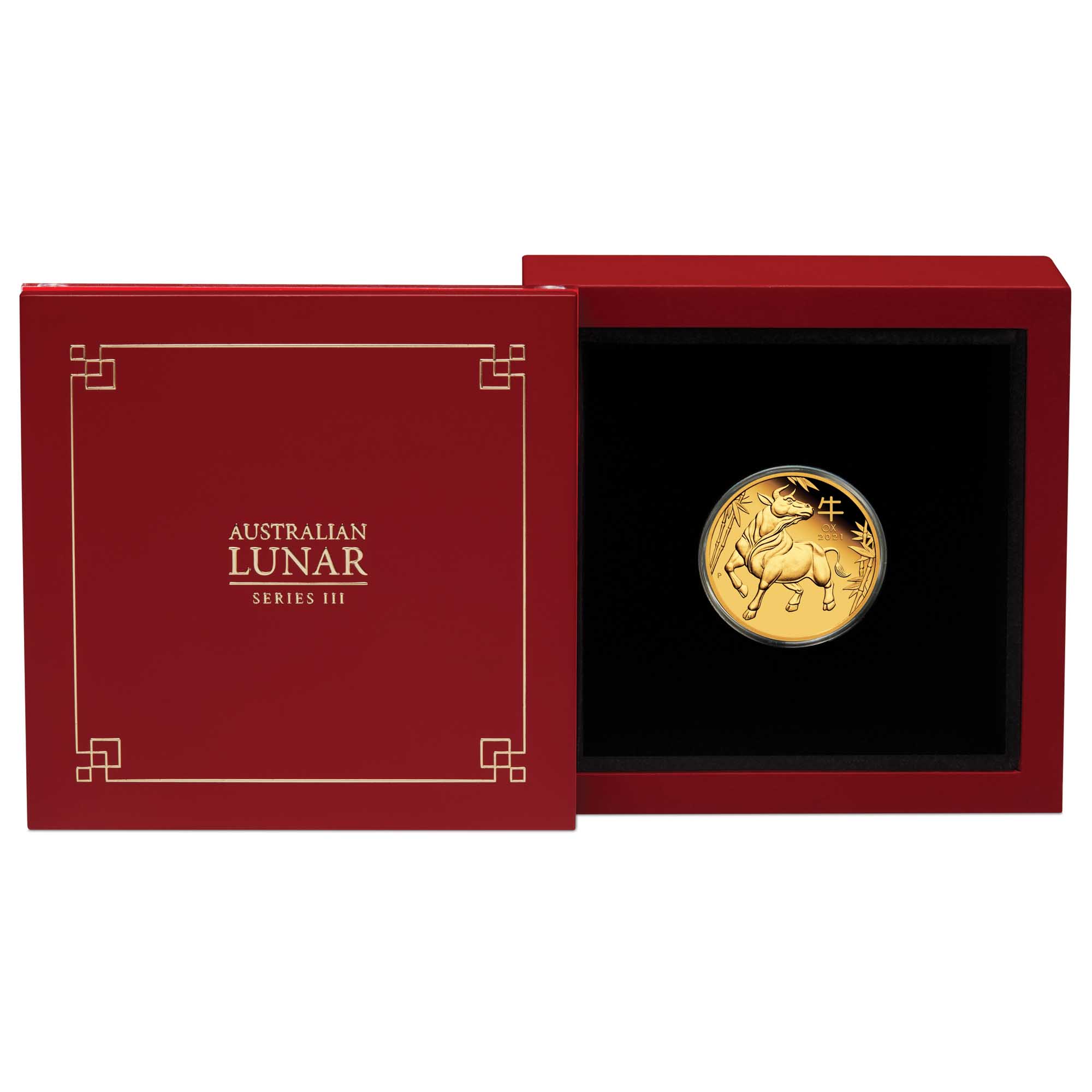 Australian Lunar Series III 2021 Year of the Ox 1/4oz Gold Proof Coin