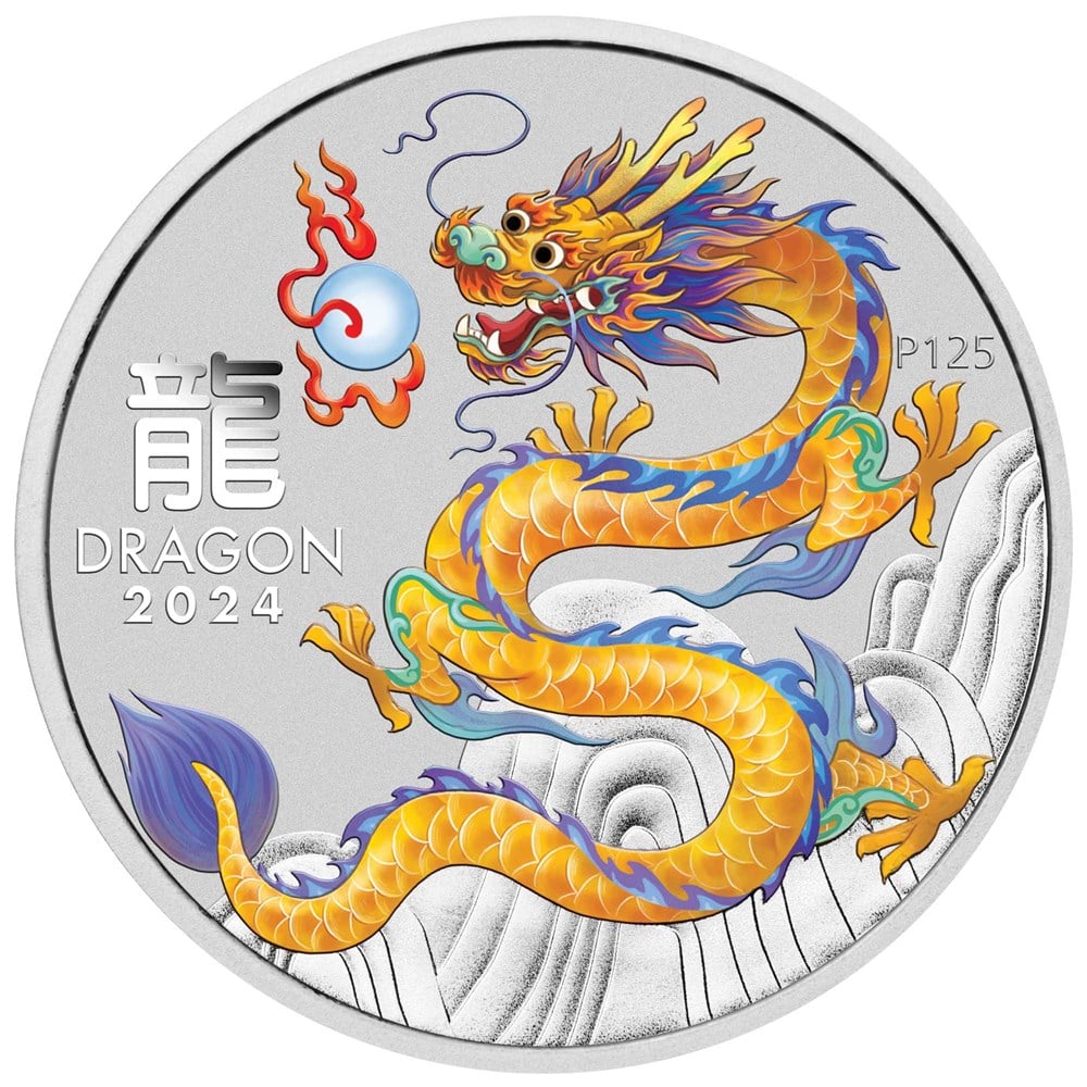 Melbourne Money Expo 2024 Dragon 1oz Silver Coin in Card