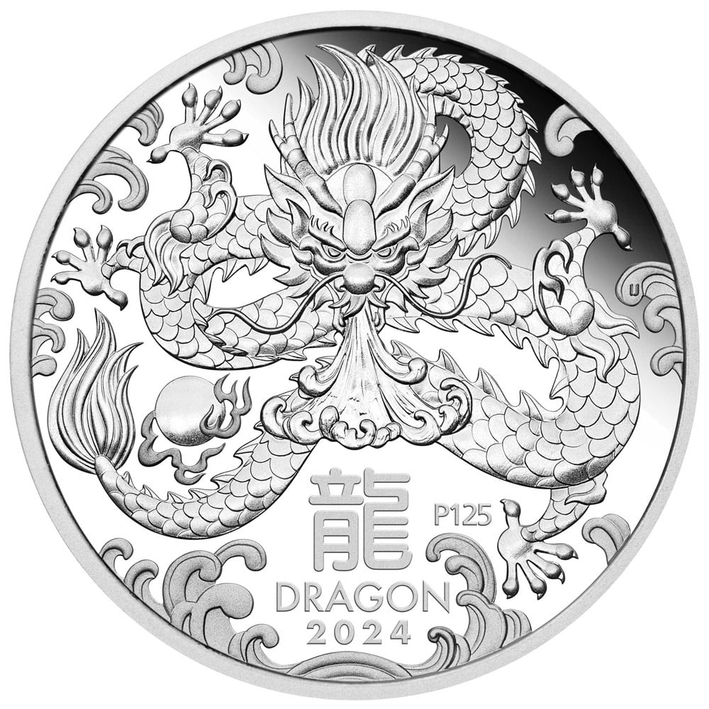 2024 Year of the Dragon 1/2oz Silver Proof Coin