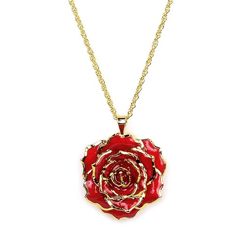 Red Infinity Rose Pendant