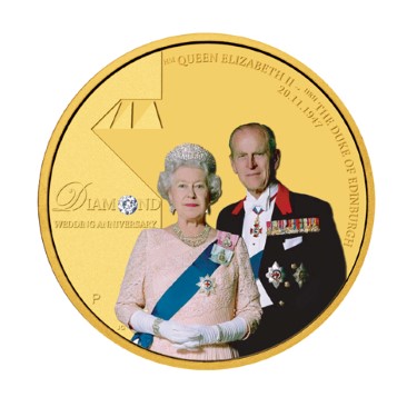 Perth Mint diamond wedding anniversary coin