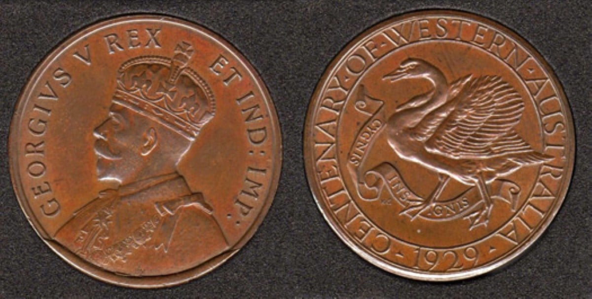 1929 centenary medal bronze 1200