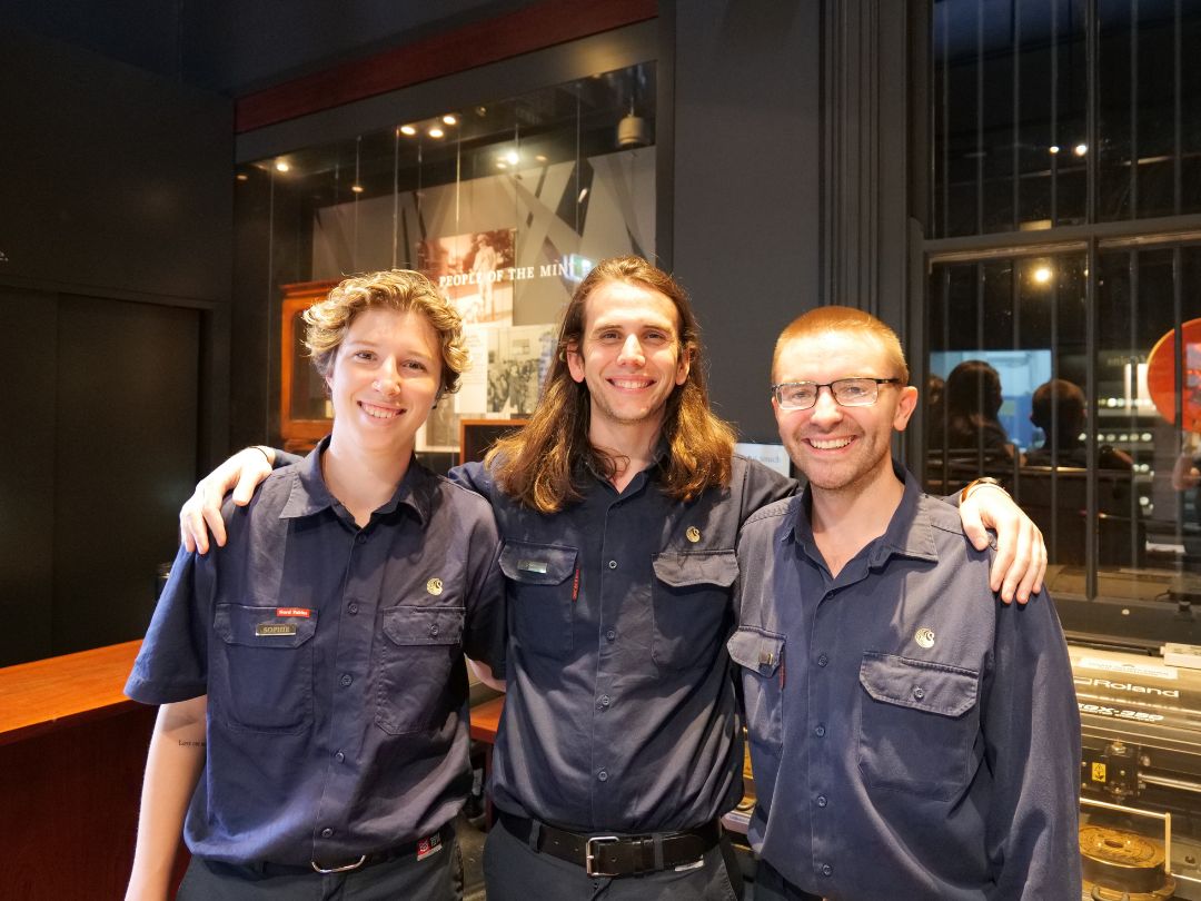  Sophie McDonald, Paul Couchman and Fred Woolhouse, gold pourers at The Perth Mint